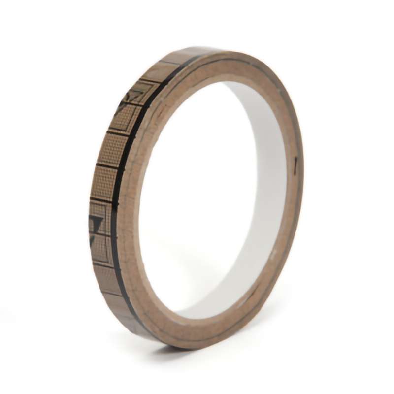 Grid Printed Tape, 1/2"x118', 3" Core, 1.9 mil, Clear/Black